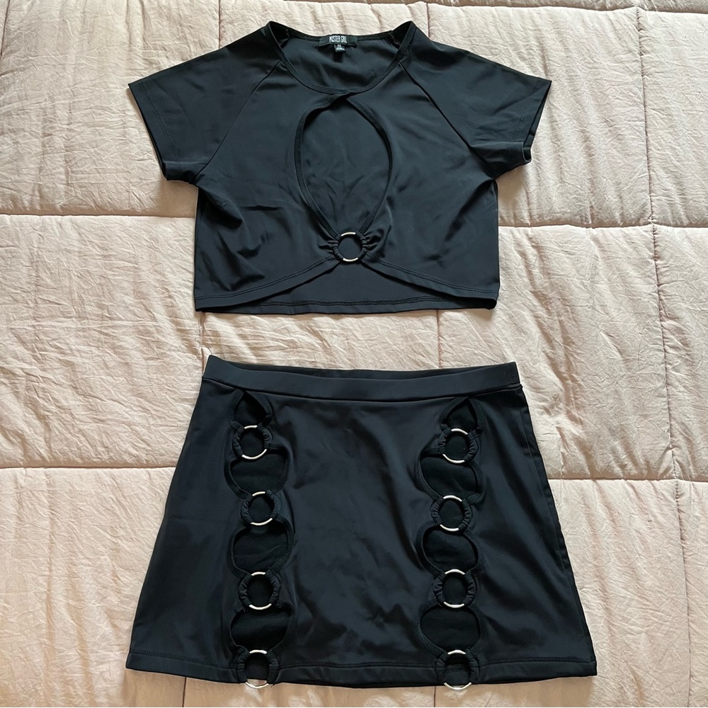 Sexy O-Ring skirt set
